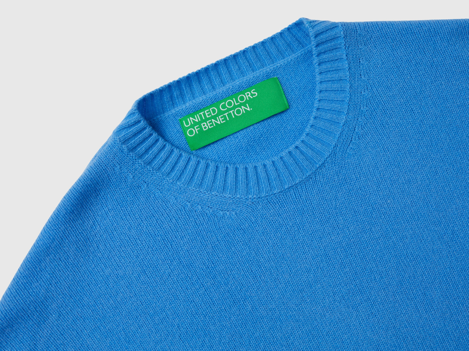 Maglia boxy fit in misto lana da donna azzurro 3 | Benetton Outlet