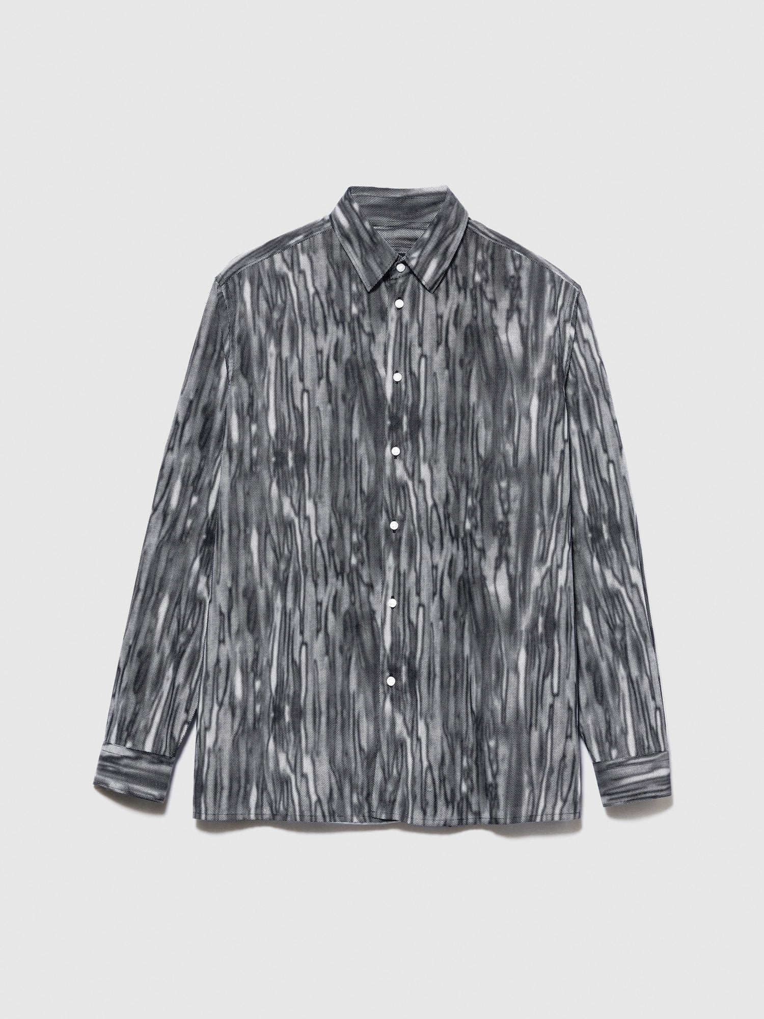 Camicia stampata da uomo nero | Sisley Outlet