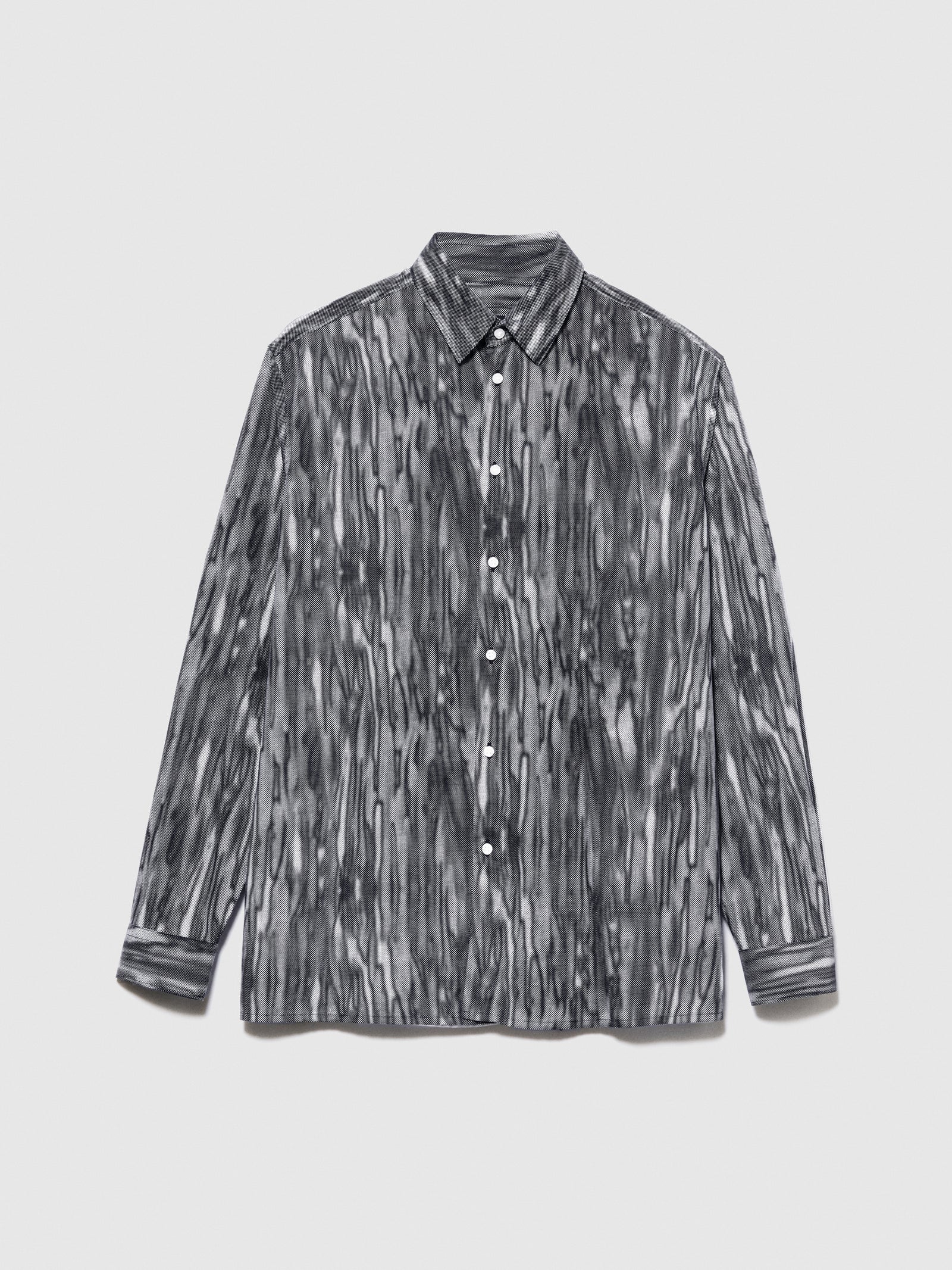 Camicia stampata da uomo nero | Sisley Outlet