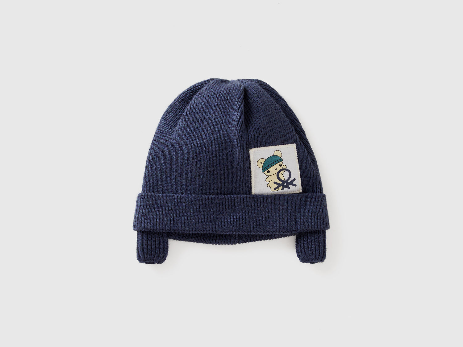 Berretto con paraorecchie da neonato blu scuro | Benetton Outlet