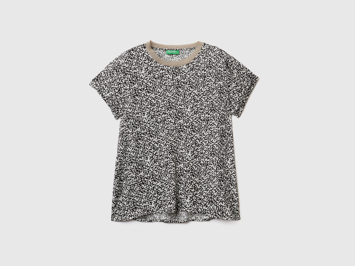 Blusa fluida in pura viscosa da donna nero | Benetton Outlet