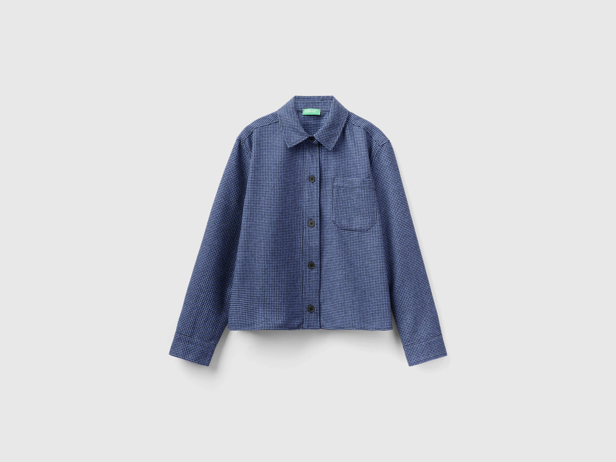Overshirt corta pied de poule