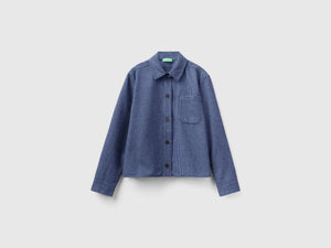 Overshirt corta pied de poule