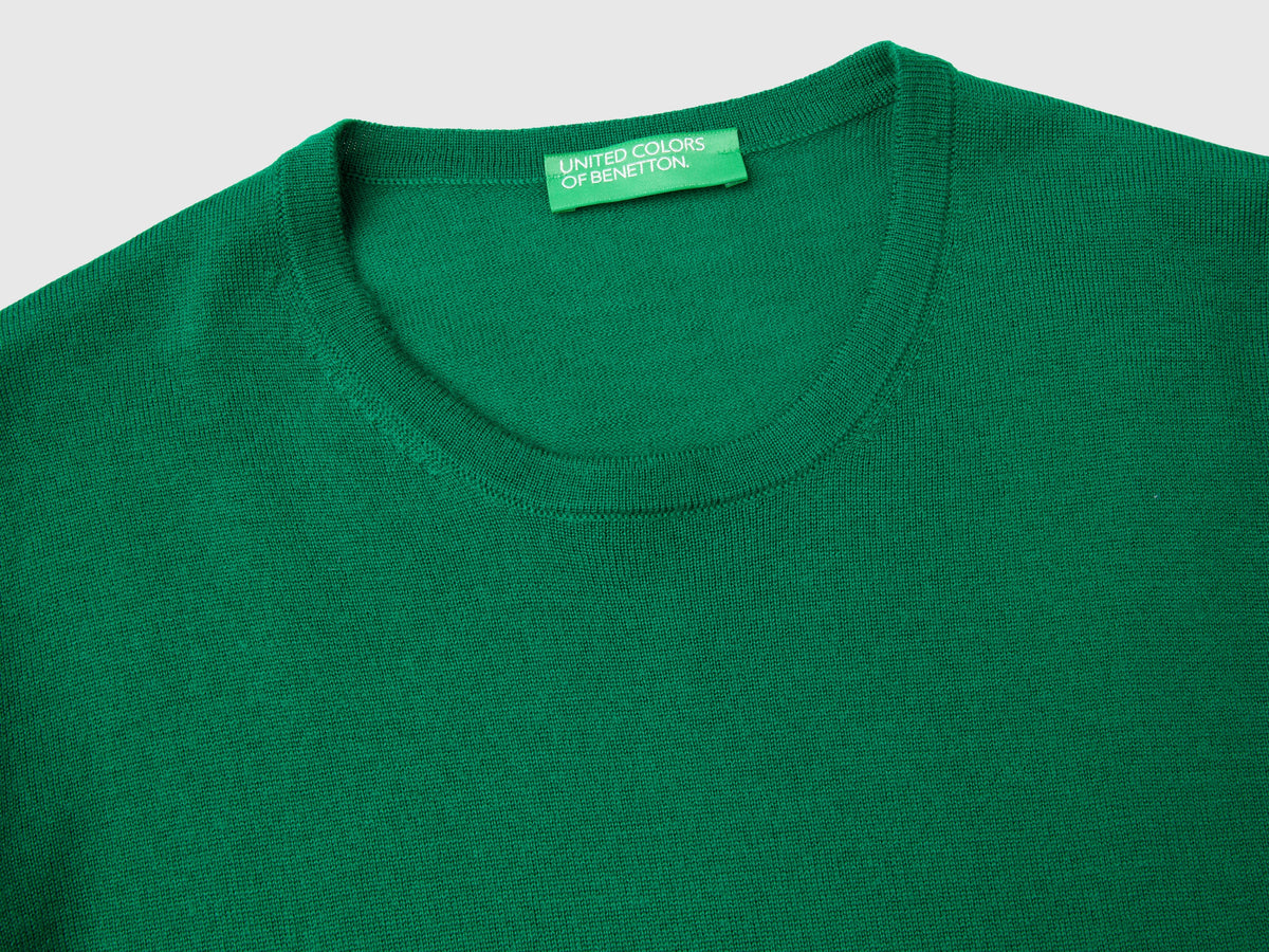 Maglia manica corta in pura lana Merino