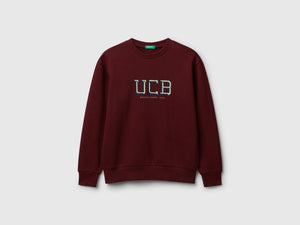 Felpa con logo in cotone