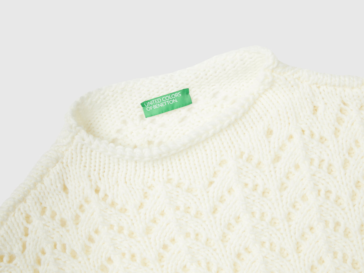 Maglia effetto uncinetto