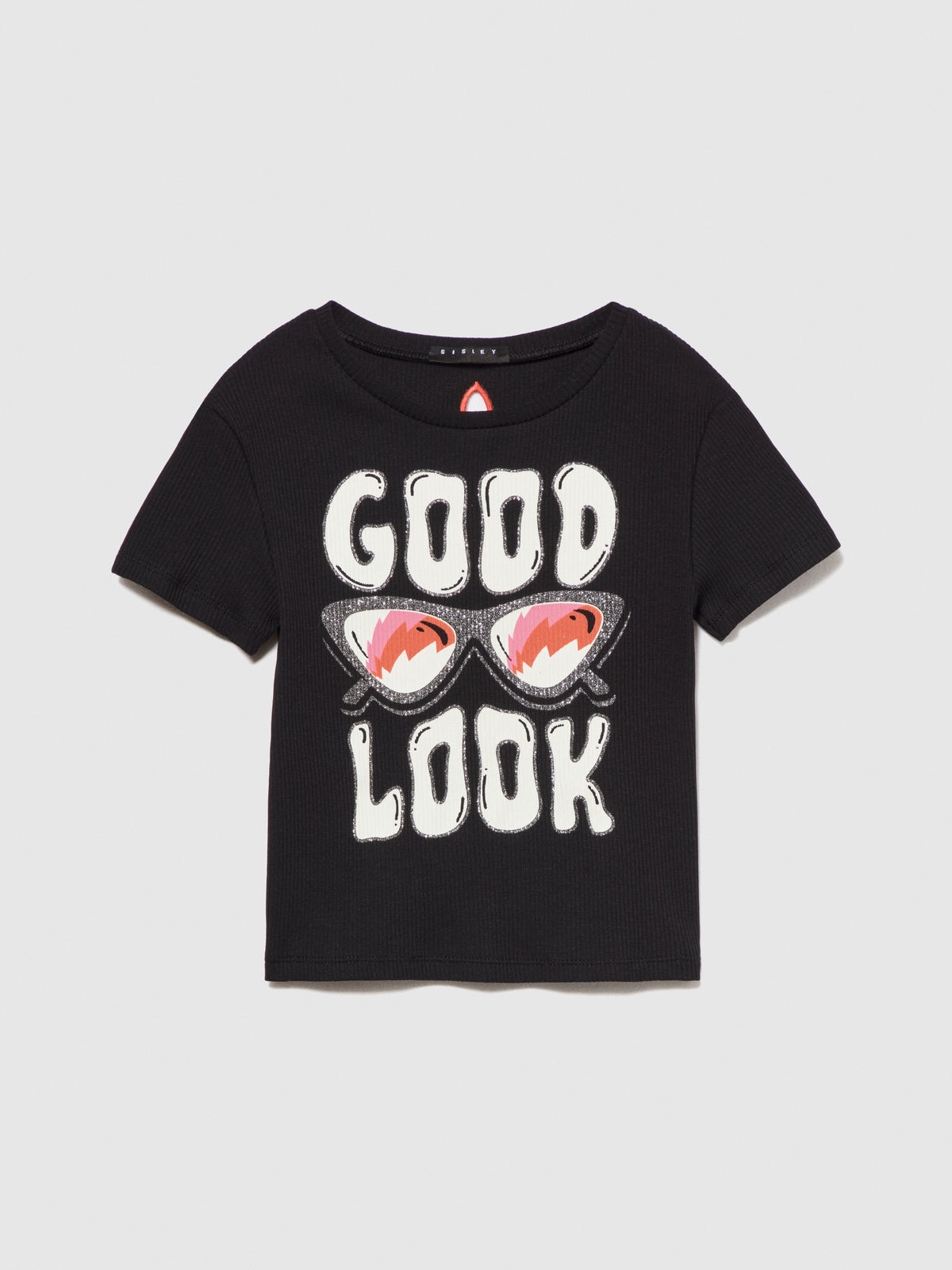 T-shirt con stampa e cut-out