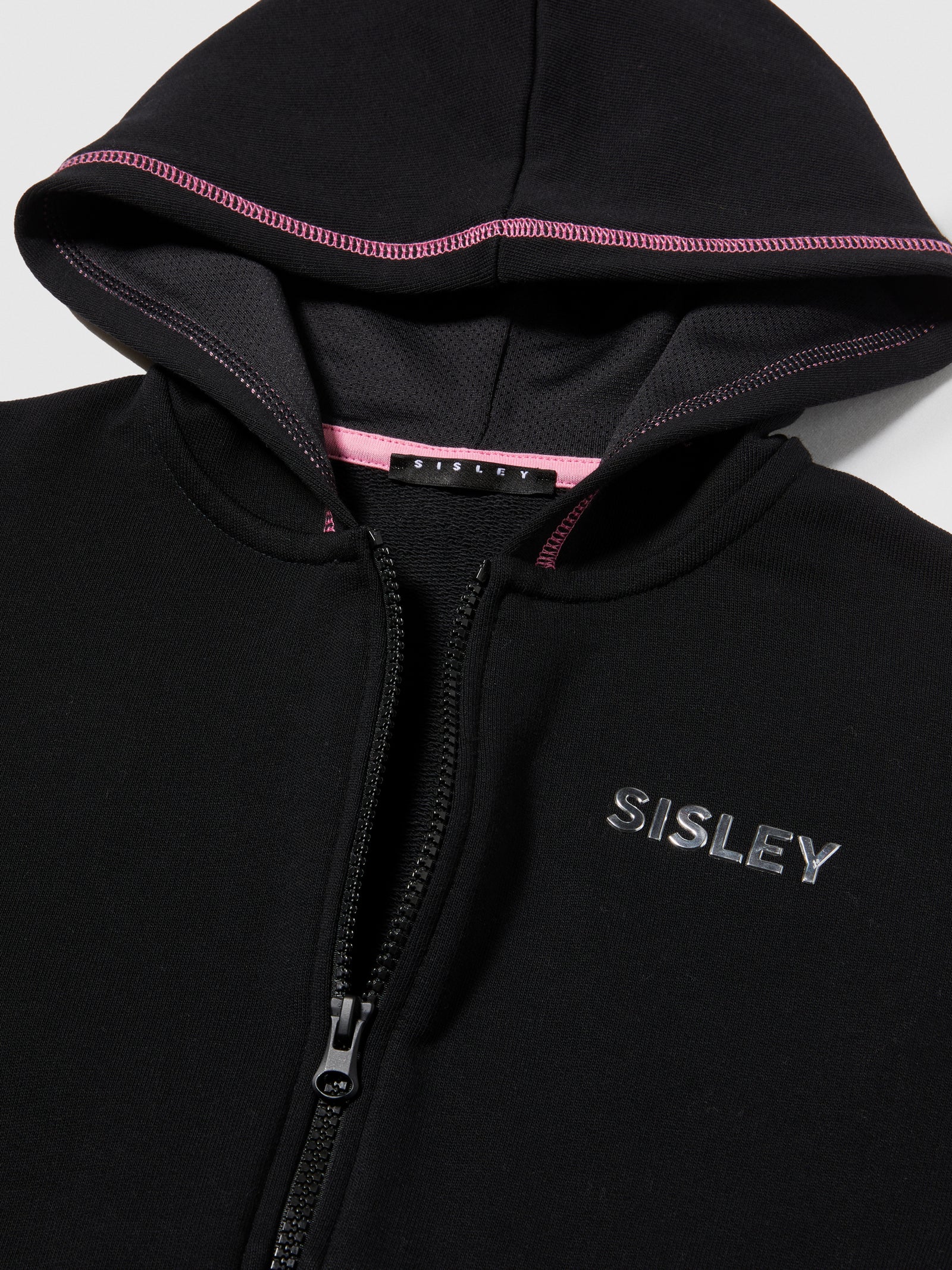 Felpa sporty con logo da bambina nero 3 | Sisley young Outlet