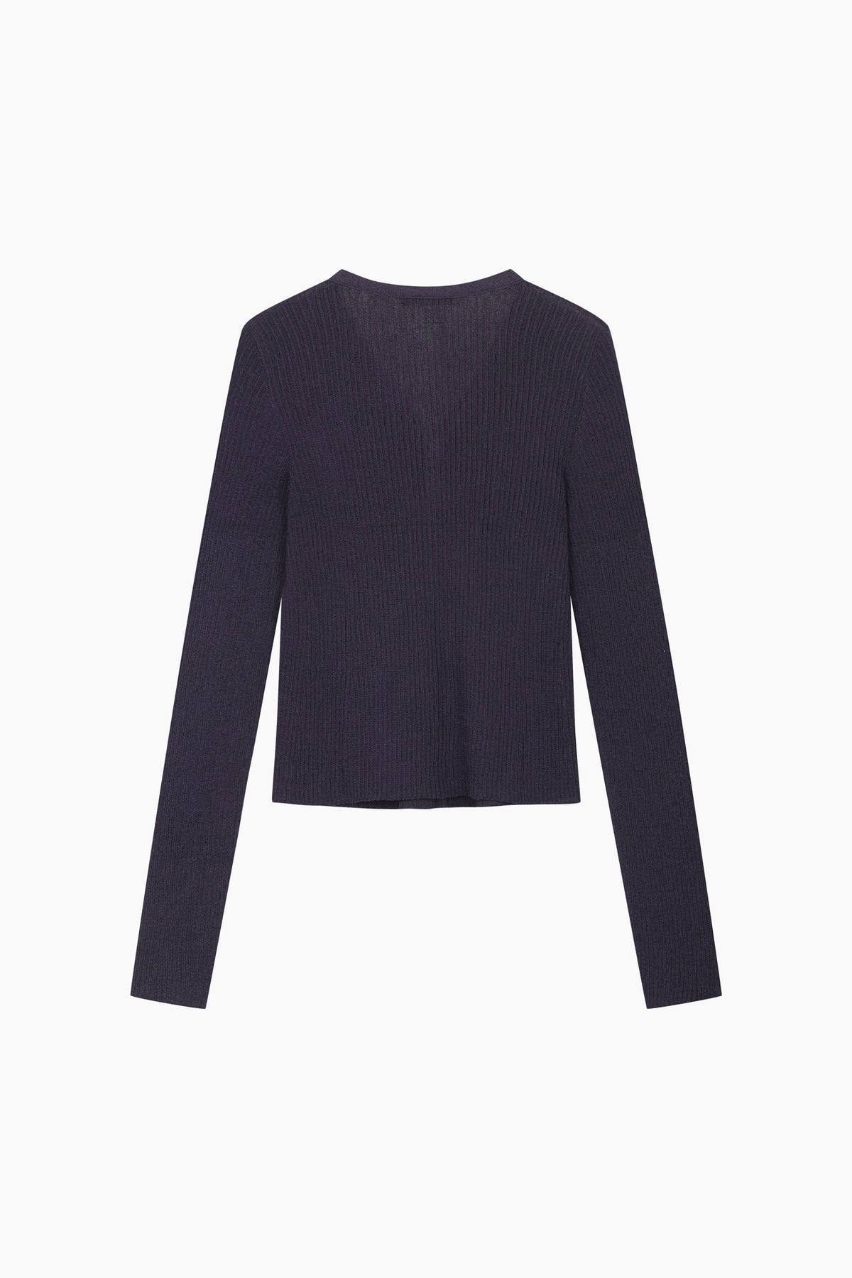 Cardigan blu con bottoni a perla