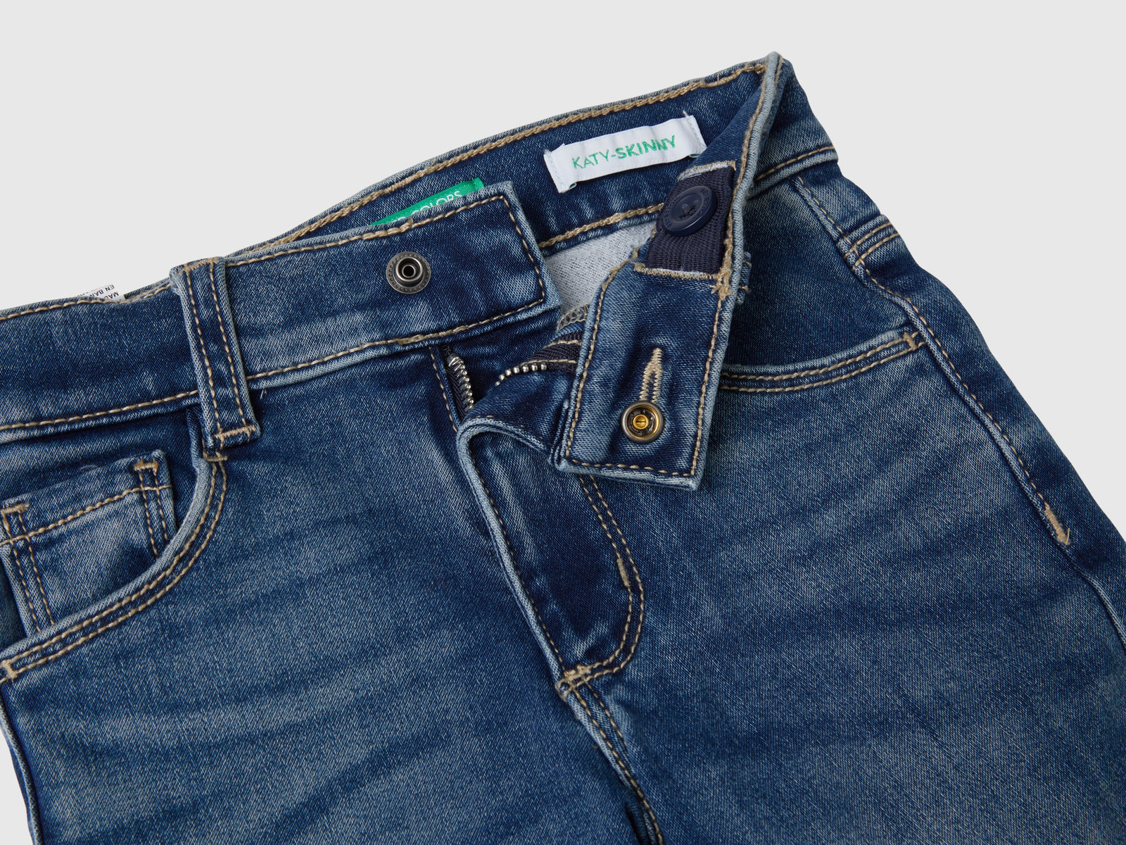 Jeans termici skinny fit da bimba blu 3 | Benetton Outlet