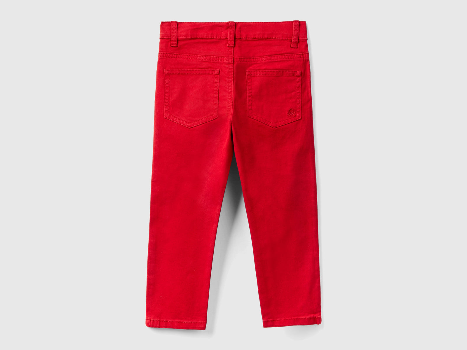 Pantaloni stretch cinque tasche da bimbo rosso 2 | Benetton Outlet