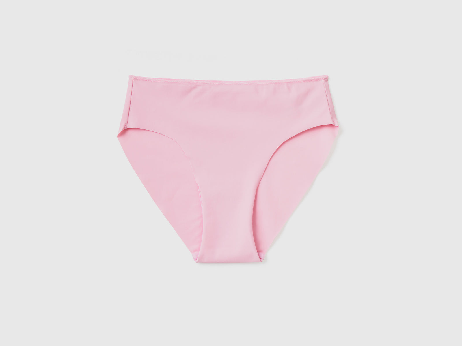 Mutande dal taglio basico in tessuto elasticizzato con bordi a taglio vivo da donna rosa | Benetton Outlet