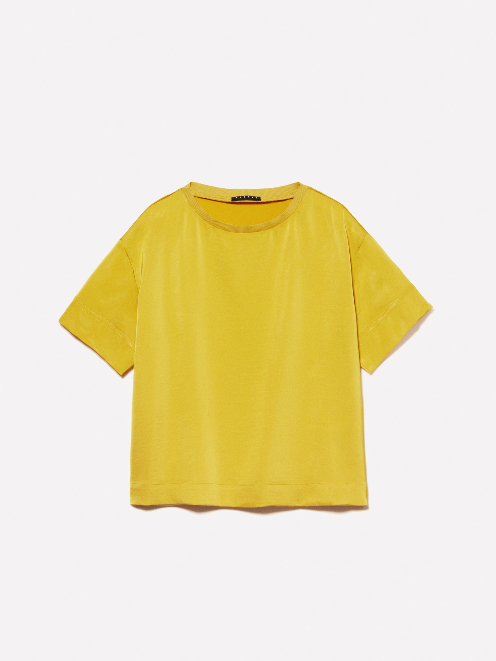 Blusa a maniche corte da donna senape | Sisley Outlet