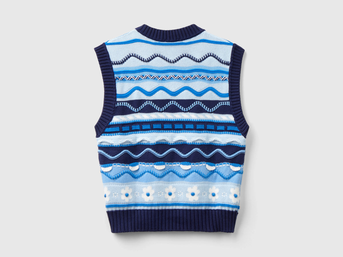 Gilet cropped 100% cotone