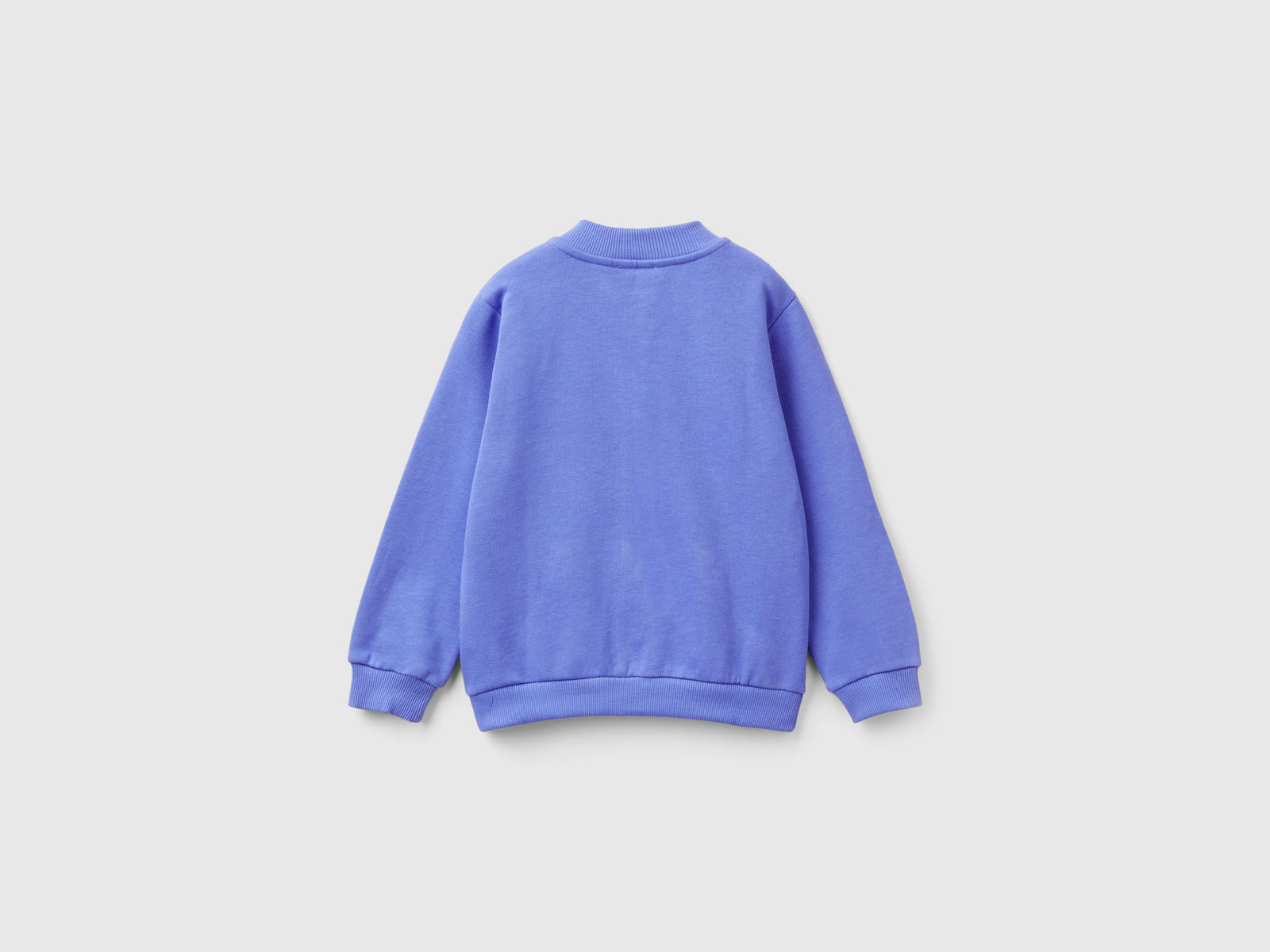 Felpa con zip in cotone bio da bimba pervinca 2 | Benetton Outlet