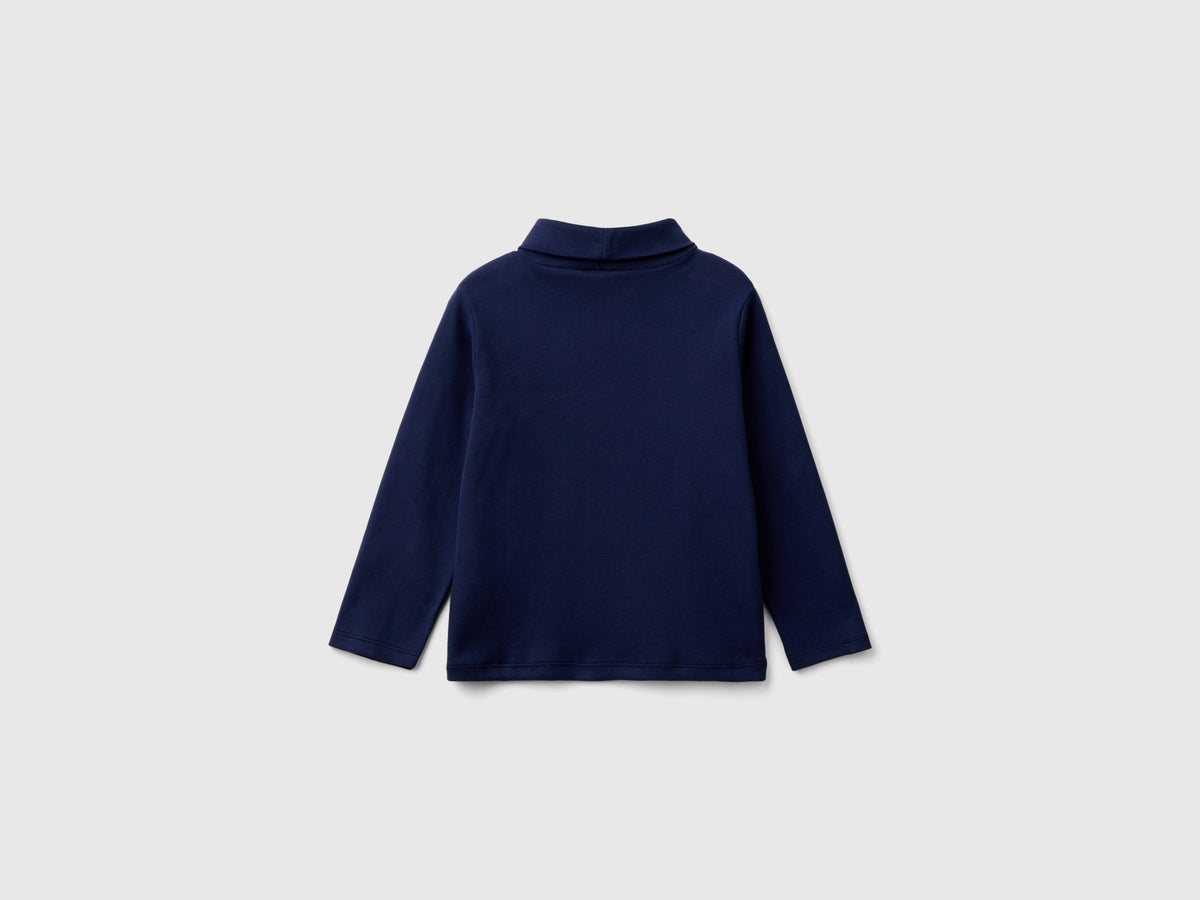T-shirt lupetto a costine