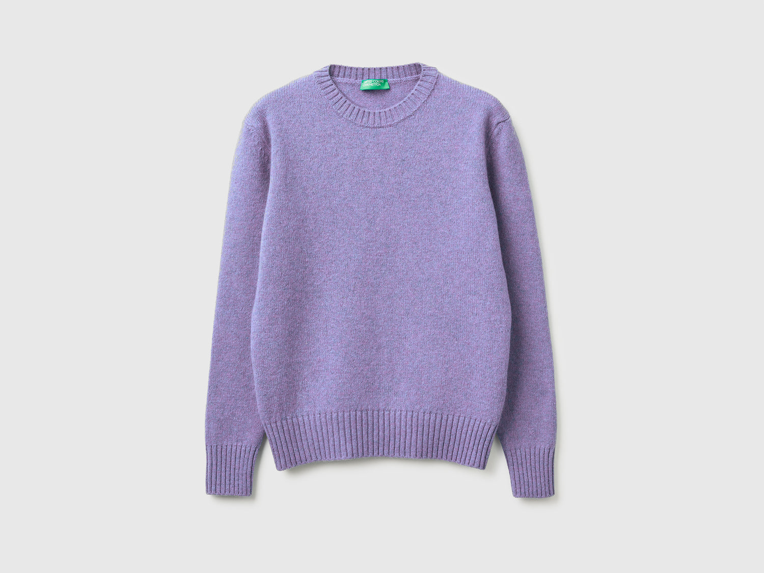Maglia in pura lana Shetland da donna lilla | Benetton Outlet