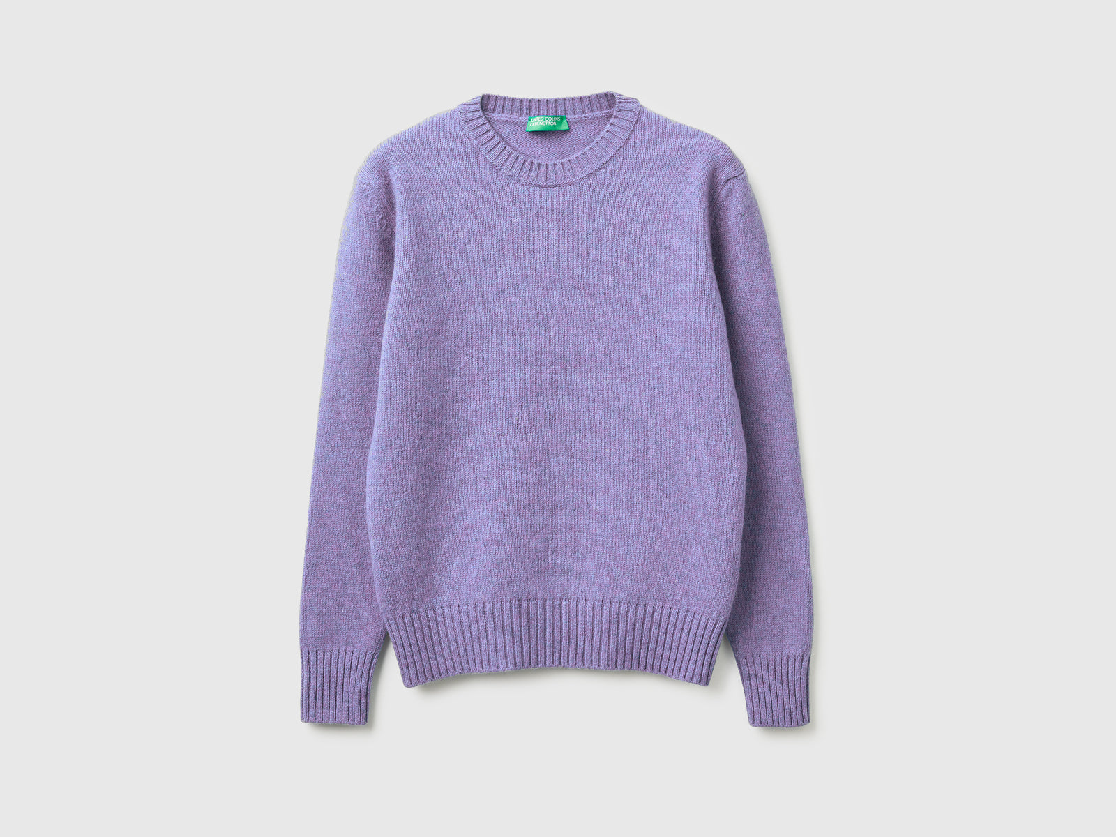 Maglia in pura lana Shetland da donna lilla | Benetton Outlet