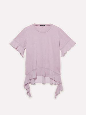 T-shirt rosa con rouches