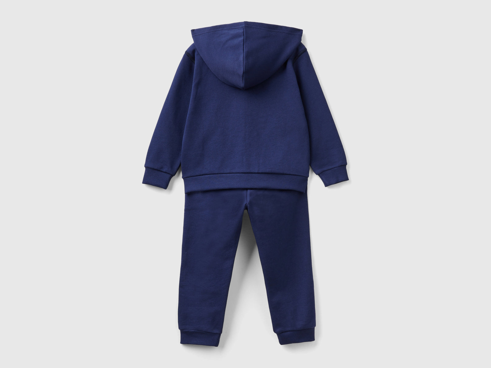Tuta in felpa 100% cotone da bimbo blu scuro 2 | Benetton Outlet