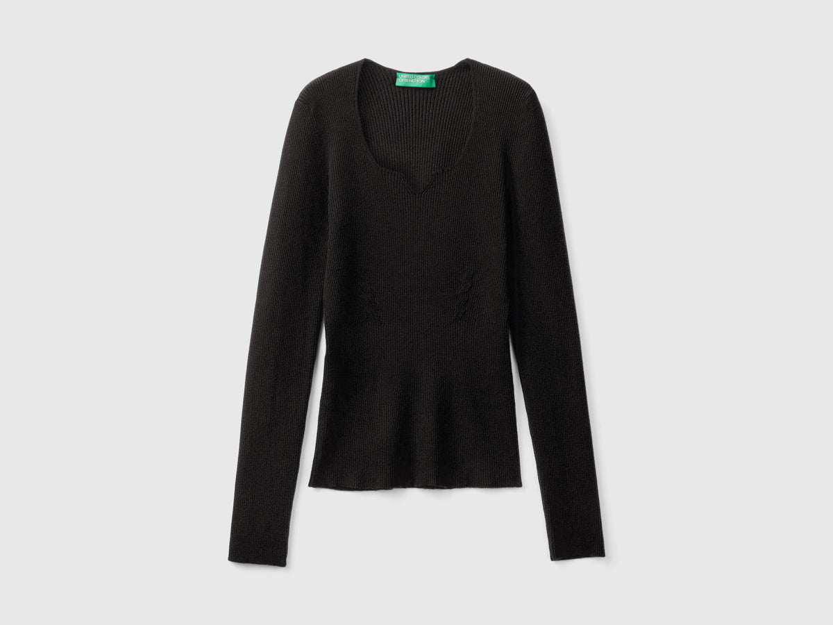 Maglia con scollo a cuore