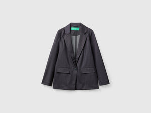 Blazer gessato sfoderato