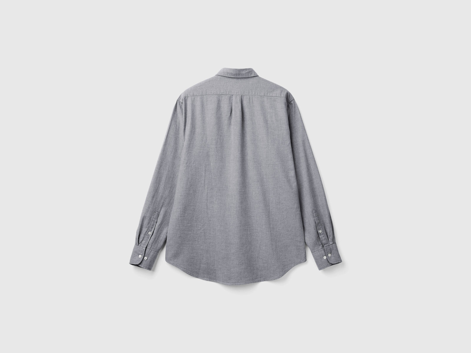 Flannel button-down shirt da uomo grigio scuro 2 | Benetton Outlet