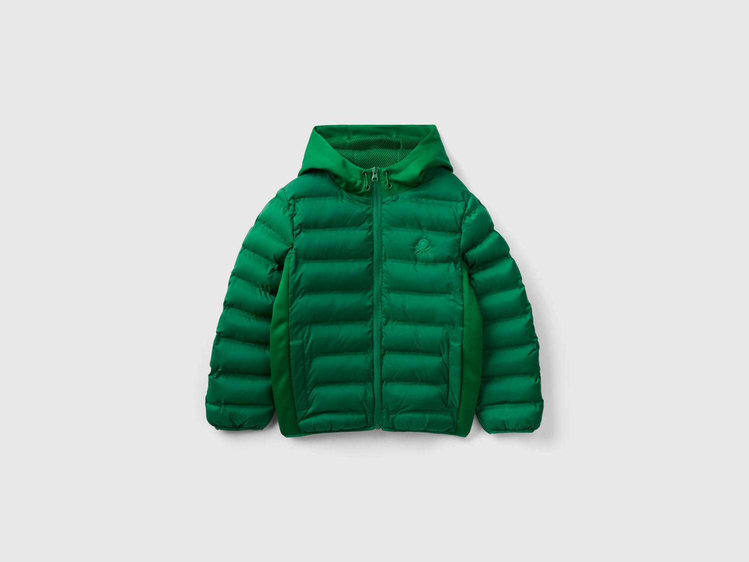 Giubbotto con dettagli in neoprene da bambino verde | Benetton Outlet