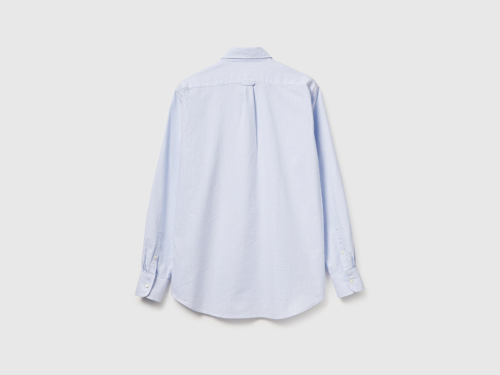 Camicia a righe regular fit button down da uomo turchese 2 | Benetton Outlet