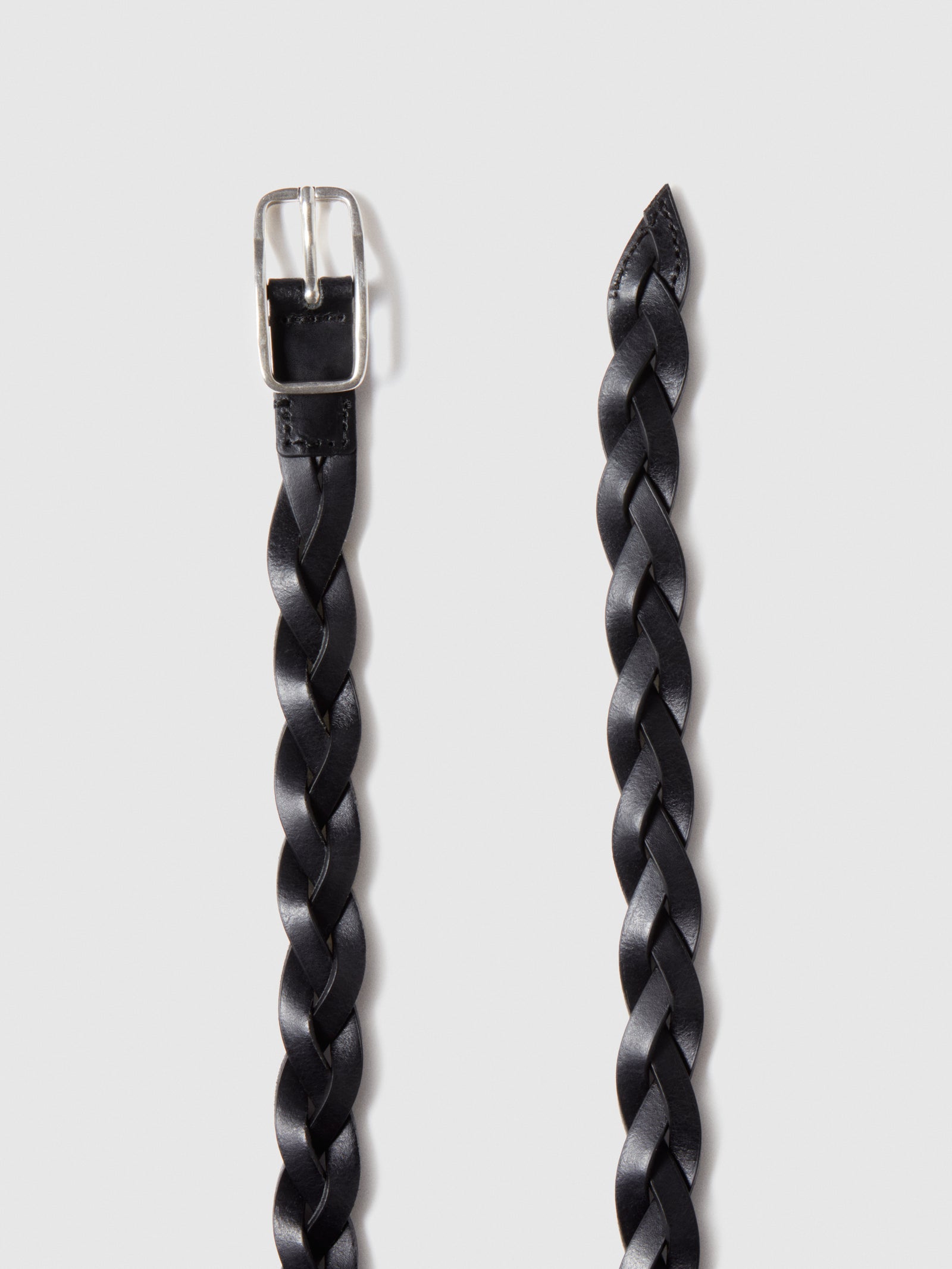 Cintura intrecciata in pelle da uomo nero 2 | Sisley Outlet