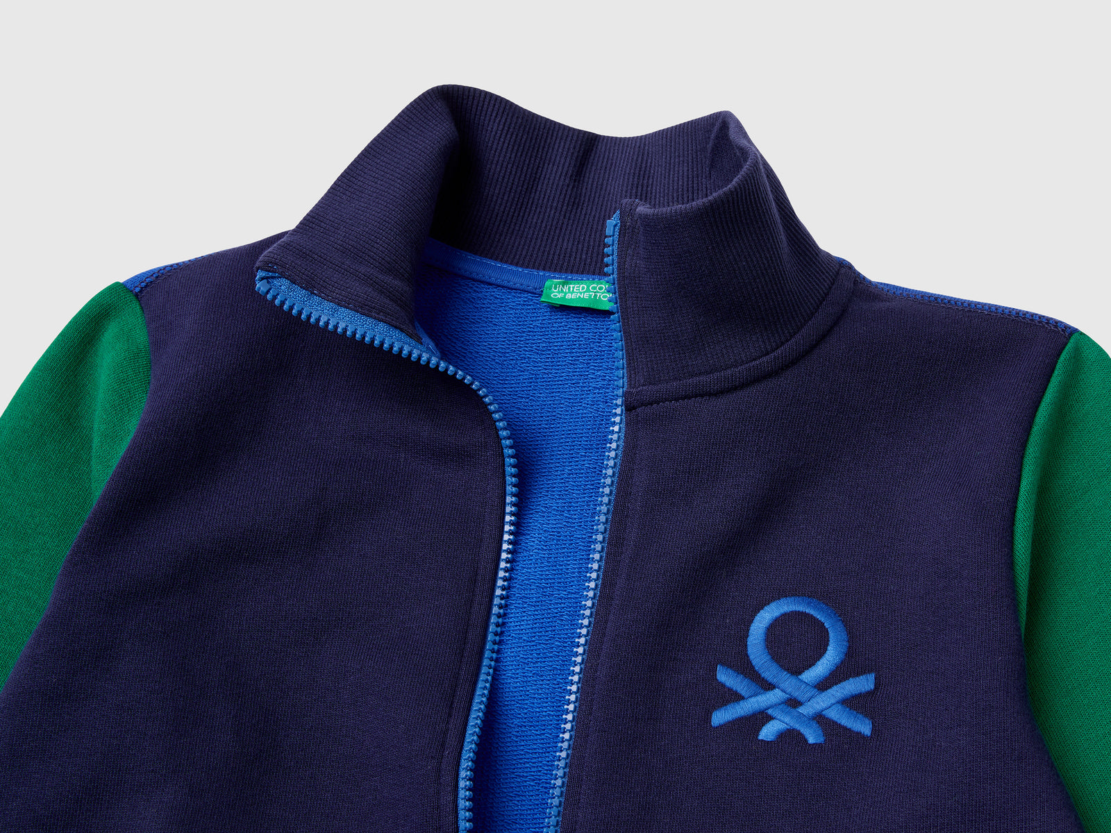 Felpa con zip in puro cotone da bambino multi-color 3 | Benetton Outlet