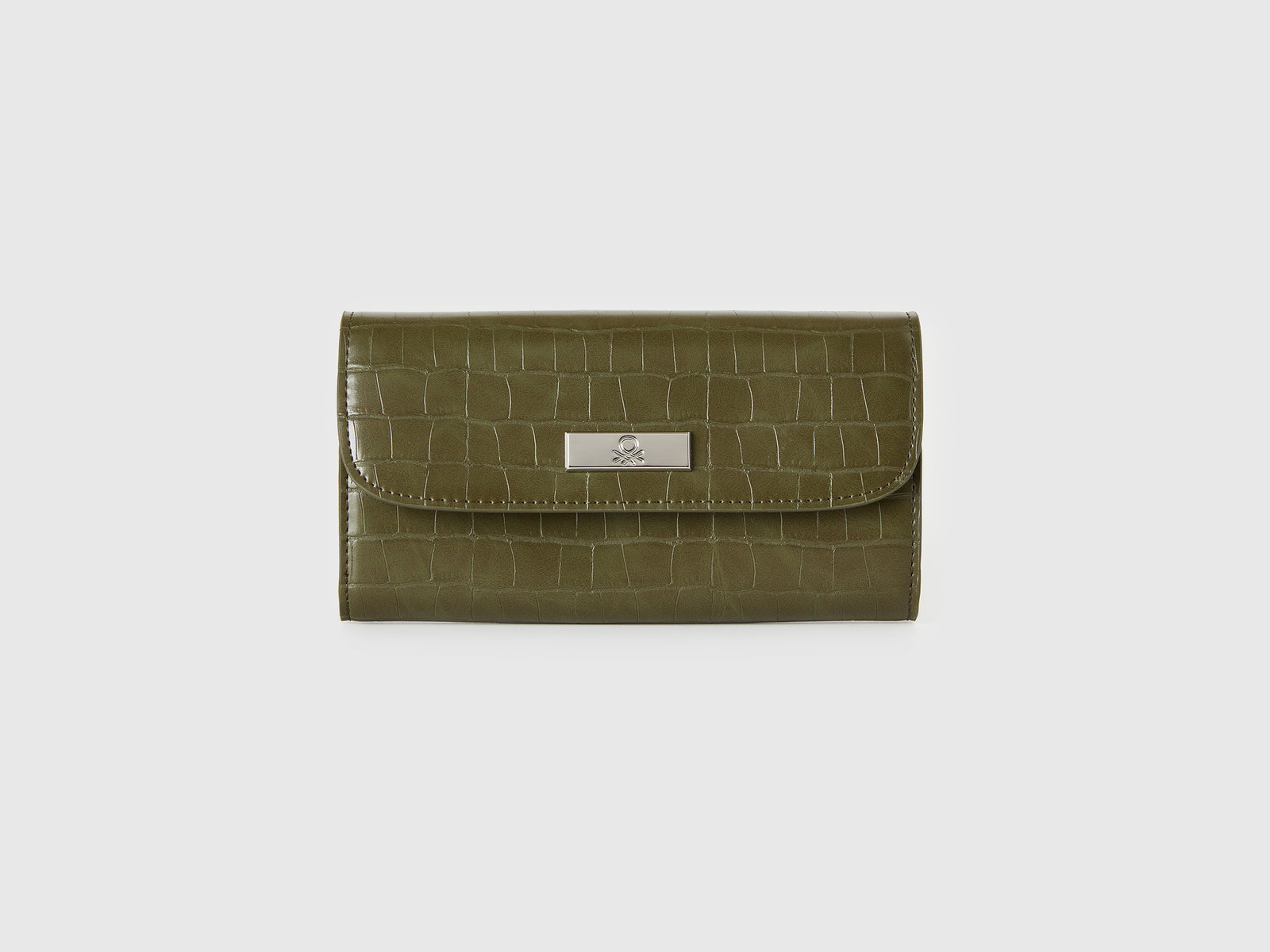 Portafoglio con stampa cocco da donna verde militare | Benetton Outlet