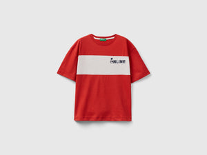 T-shirt con slogan in cotone bio