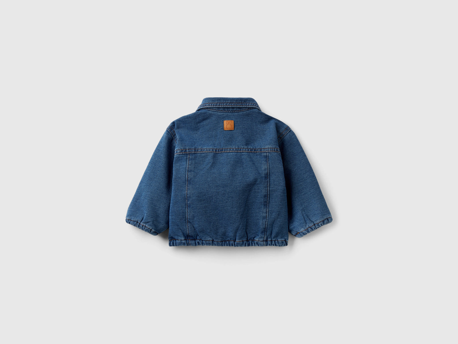 Giubbino in felpa effetto denim da neonato blu scuro 2 | Benetton Outlet