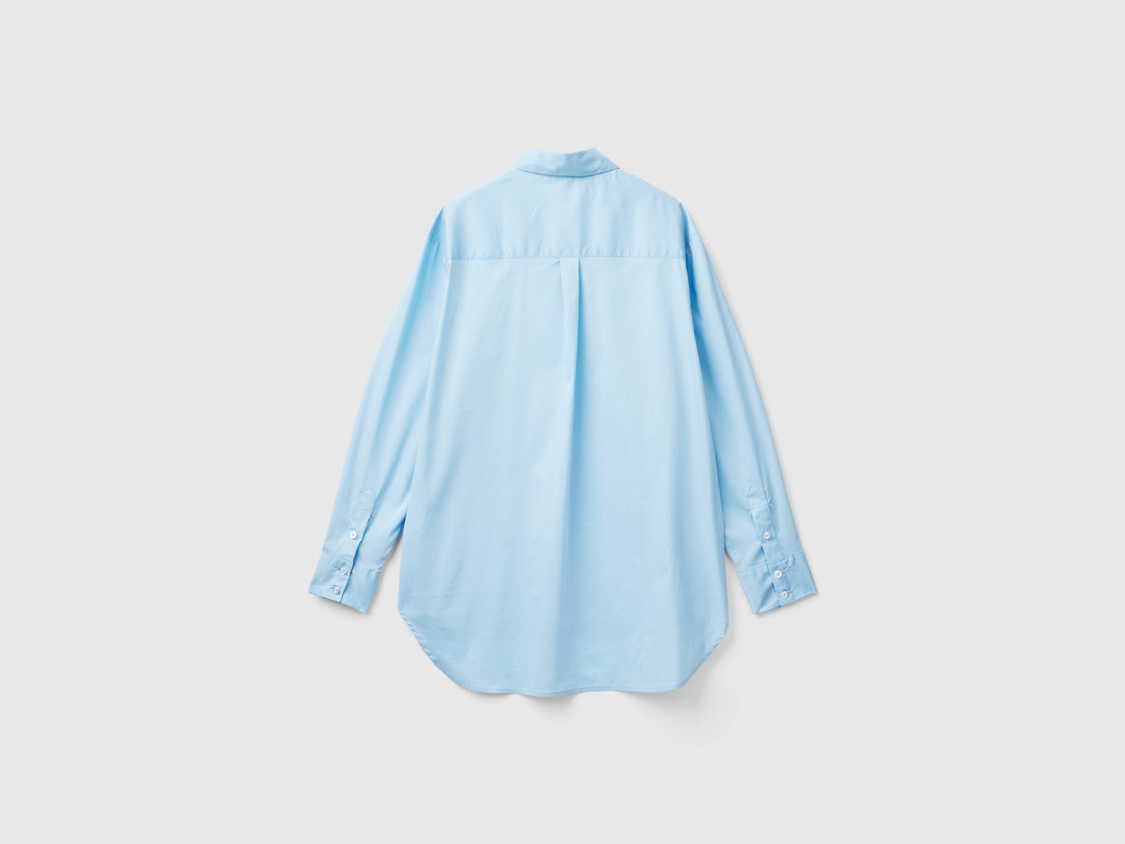 Camicia over fit da donna azzurro 2 | Benetton Outlet