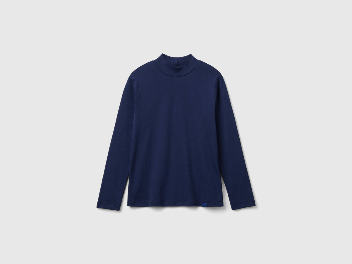 T-shirt lupetto a costine