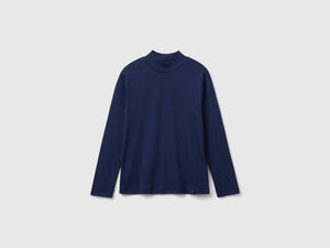 T-shirt lupetto a costine