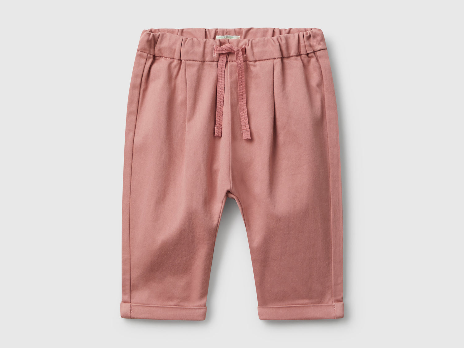 Pantaloni con coulisse da neonato salmone | Benetton Outlet