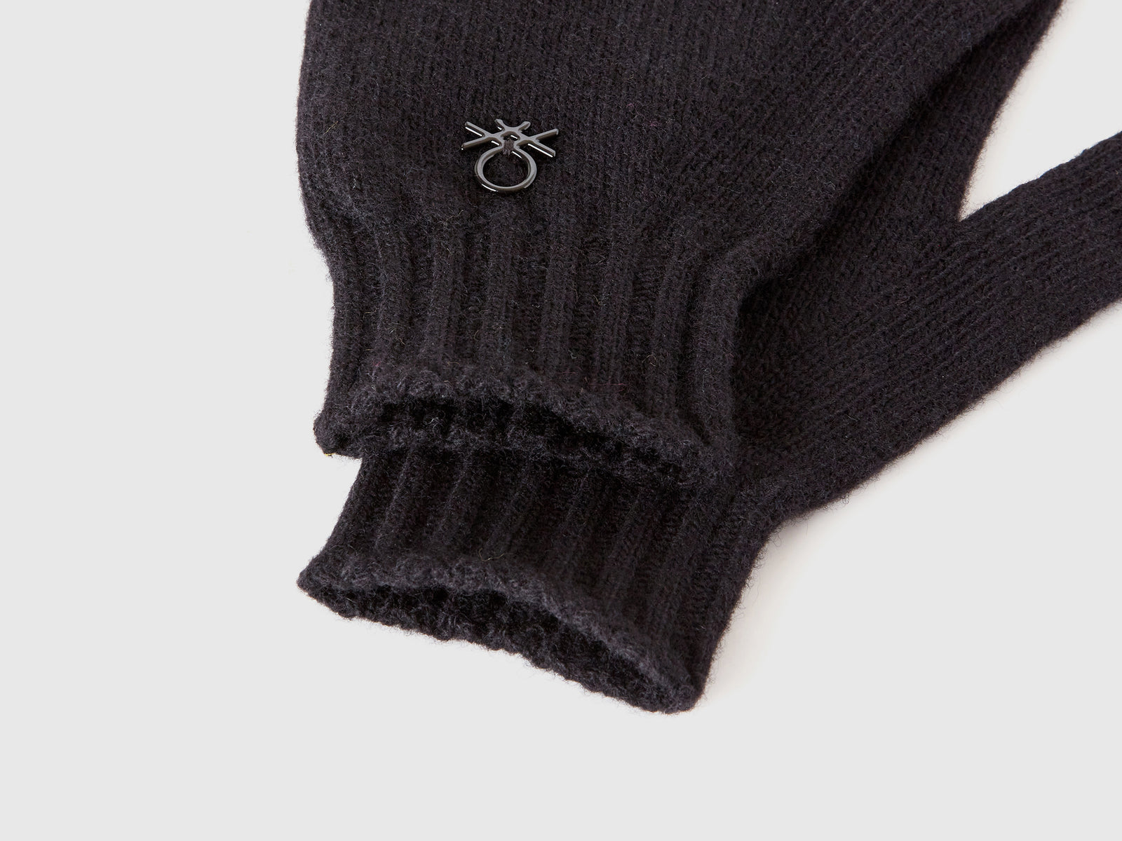 Guanti in misto lana da bambino nero 3 | Benetton Outlet
