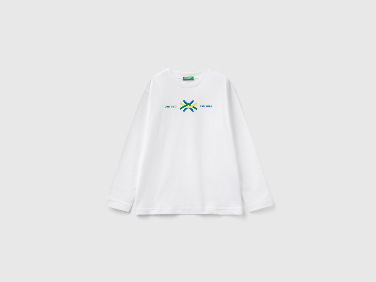 T-shirt manica lunga in cotone bio