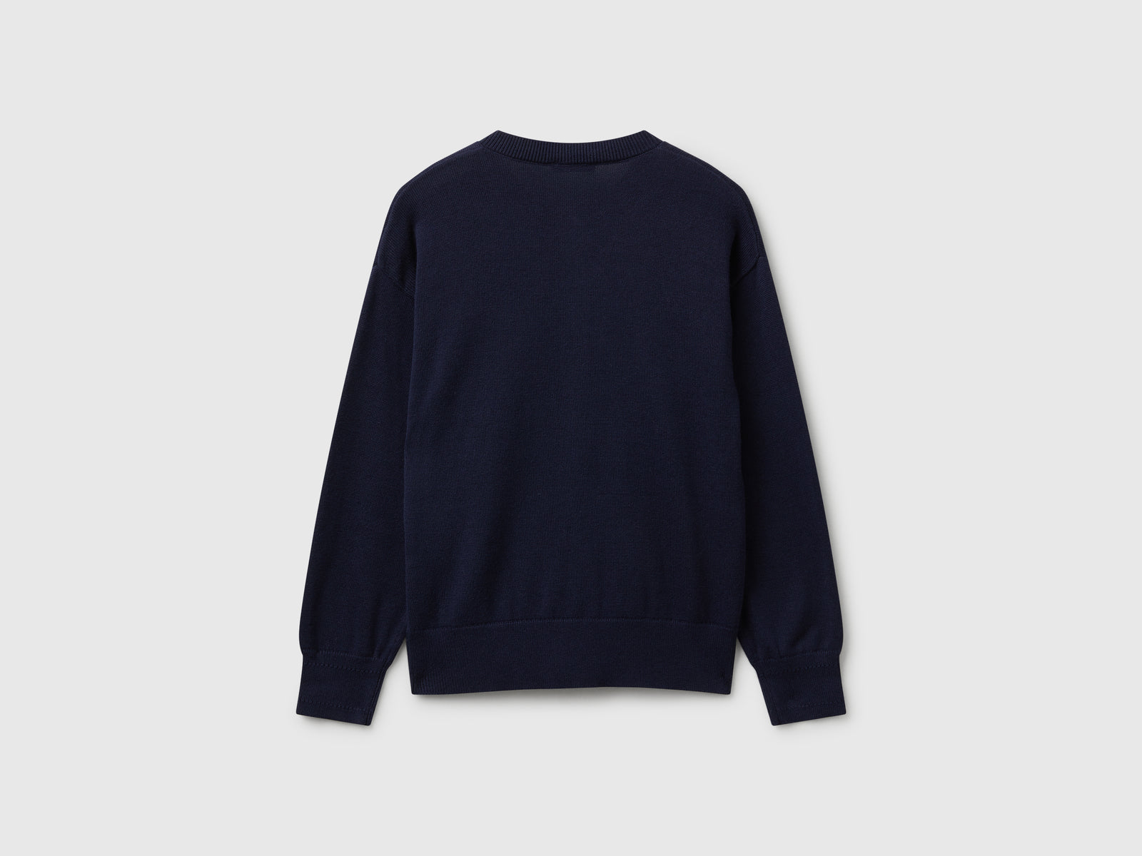 Cardigan girocollo in puro cotone da bambina blu scuro 2 | Benetton Outlet
