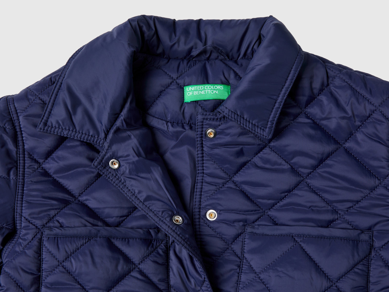 Giubbino leggero trapuntato da bambina blu scuro 2 | Benetton Outlet