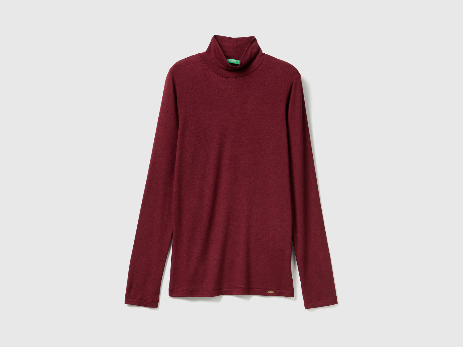 Maglia lupetto in misto Modal e cashmere da donna bordeaux | Benetton Outlet