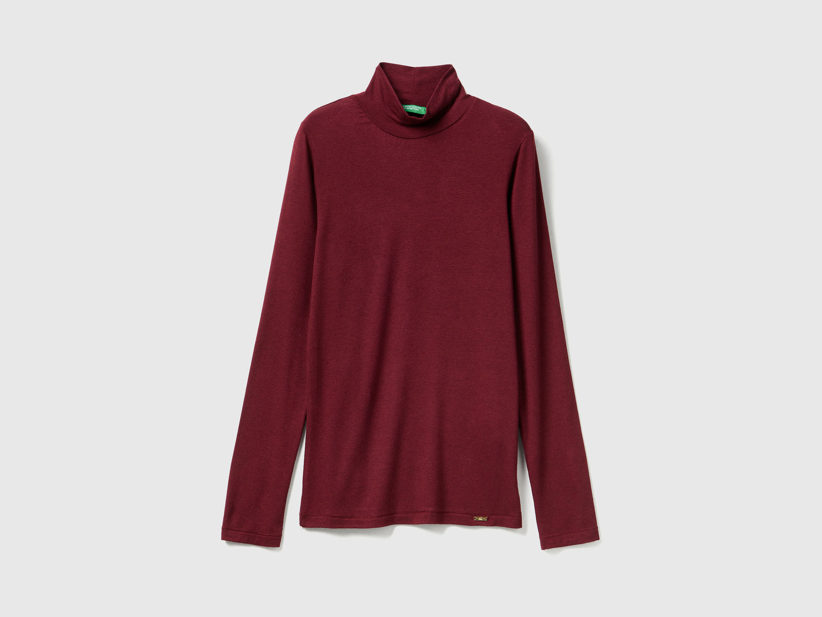 Maglia lupetto in misto Modal e cashmere da donna bordeaux | Benetton Outlet