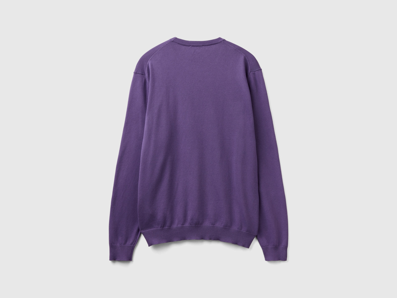 Maglia girocollo 100% cotone da uomo prugna 2 | Benetton Outlet