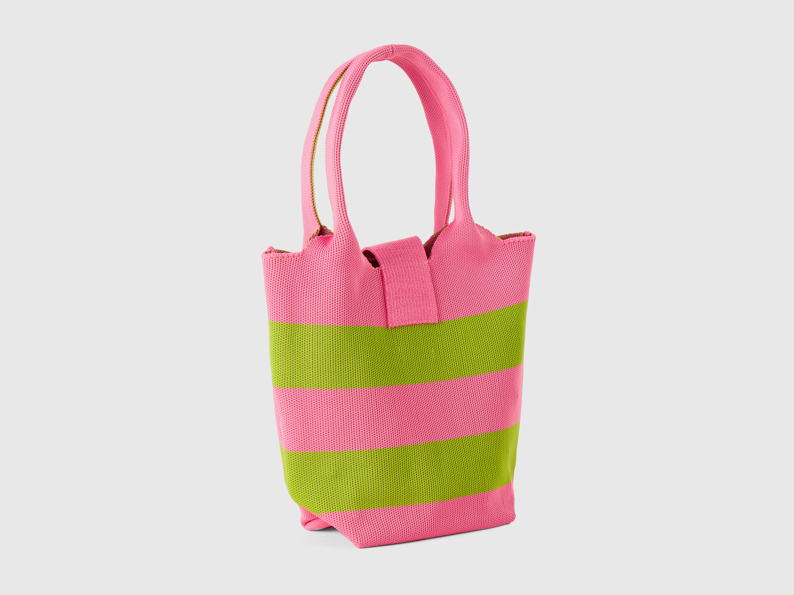 Shopping bag in maglia a righe da bimba multi-color 2 | Benetton Outlet