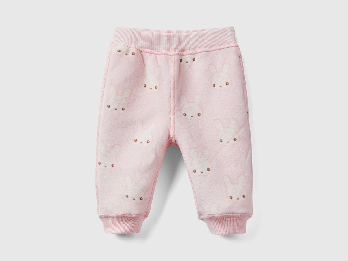 Pantaloni reversibili con coniglietti