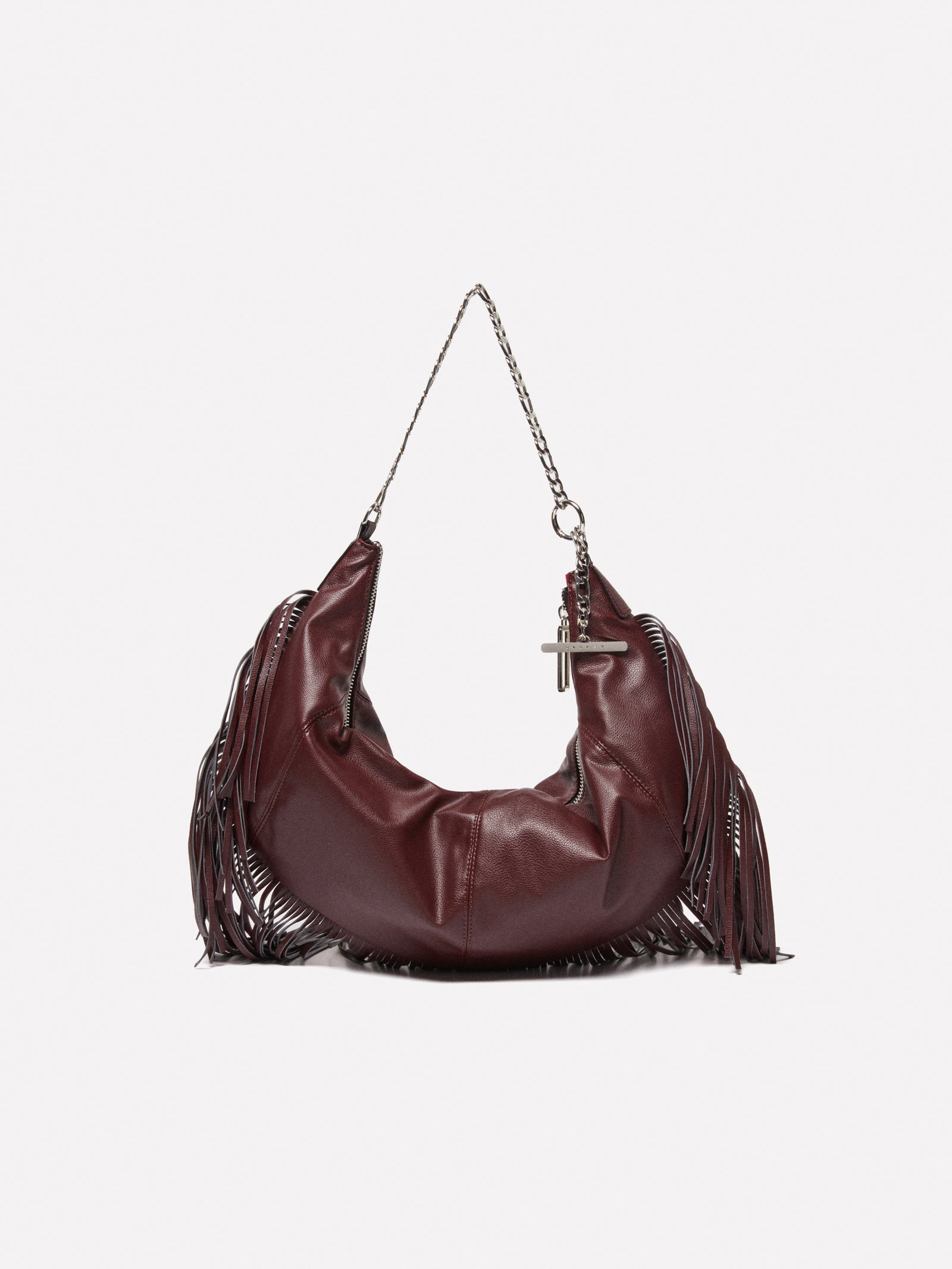 Borsa con frange da donna bordeaux 2 | Sisley Outlet