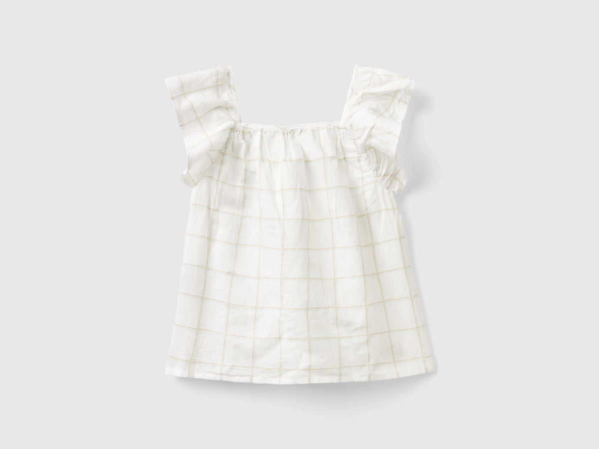 Blusa fantasia in misto lino