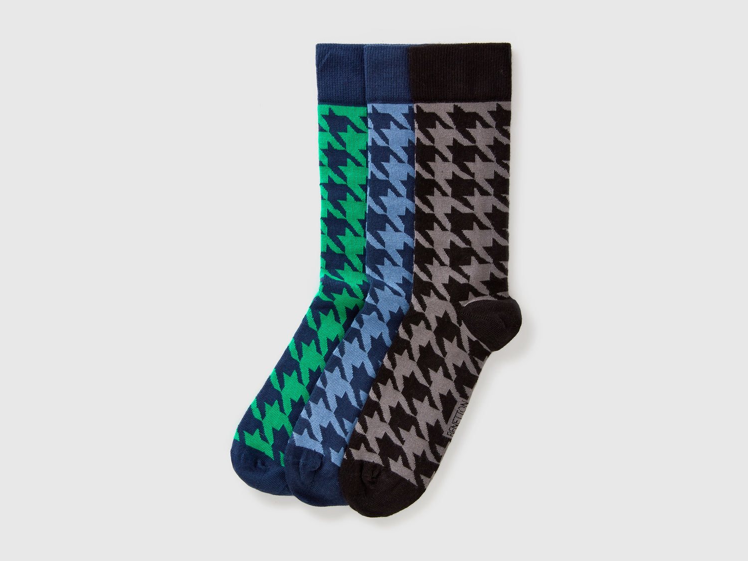 Calzini lunghi pied de poule da uomo multi-color | Benetton Outlet